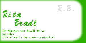 rita bradl business card
